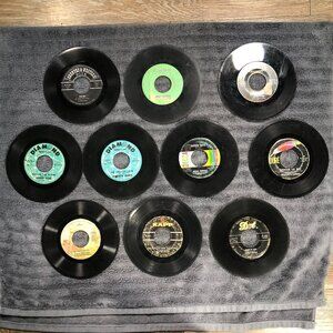 Country Vinyl 45 rpm Jukebox Record Lot of 10 1960's 1970's Western Soul Pop